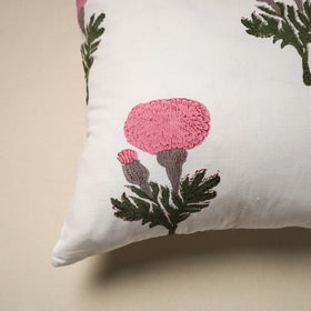 Cotton sanganeri cushion cover (16 x 16 in) 56 - handcrafted