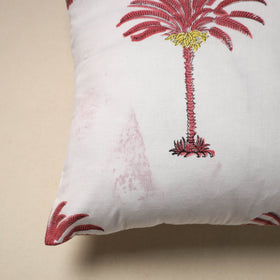 Cotton sanganeri cushion cover (16 x 16 in) 62 - handcrafted