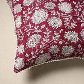 Cotton sanganeri cushion cover 27 - handcrafted