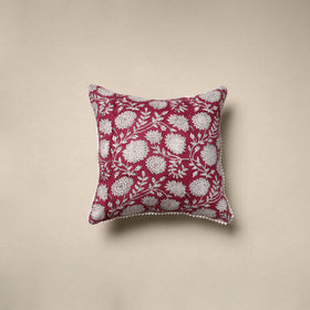 Cotton sanganeri cushion cover 27 - handcrafted