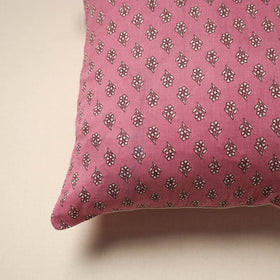 Cotton sanganeri cushion cover 40 - handcrafted