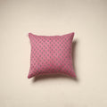 Cotton sanganeri cushion cover 40 - handcrafted