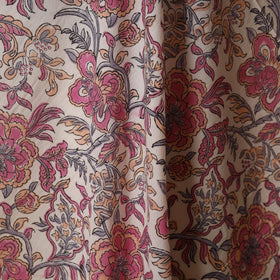 Pink - cotton sanganeri fabric 02 - handcrafted