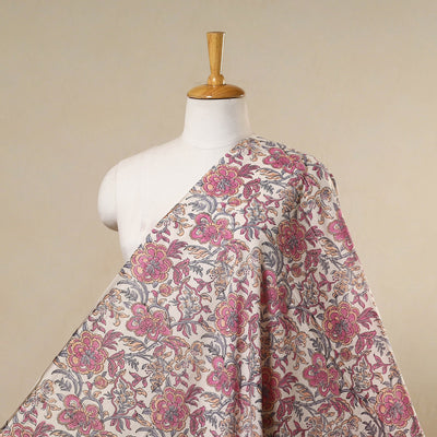 Pink - cotton sanganeri fabric 02 - handcrafted