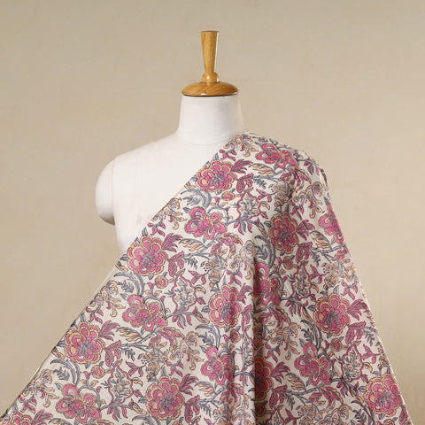 Pink - cotton sanganeri fabric 02 - handcrafted