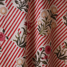 Pink - cotton sanganeri fabric 03 - handcrafted