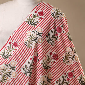 Pink - cotton sanganeri fabric 03 - handcrafted