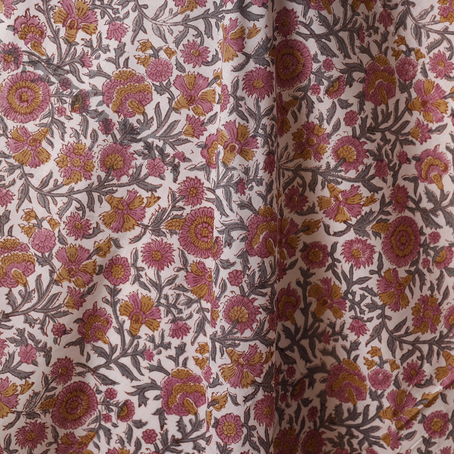 Pink - cotton sanganeri fabric 14 - handcrafted