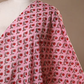 Pink - cotton sanganeri fabric 18 - handcrafted