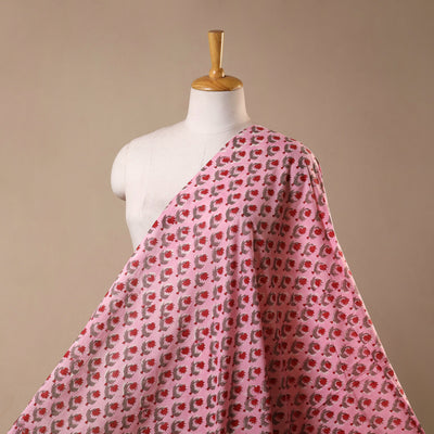 Pink - cotton sanganeri fabric 18 - handcrafted