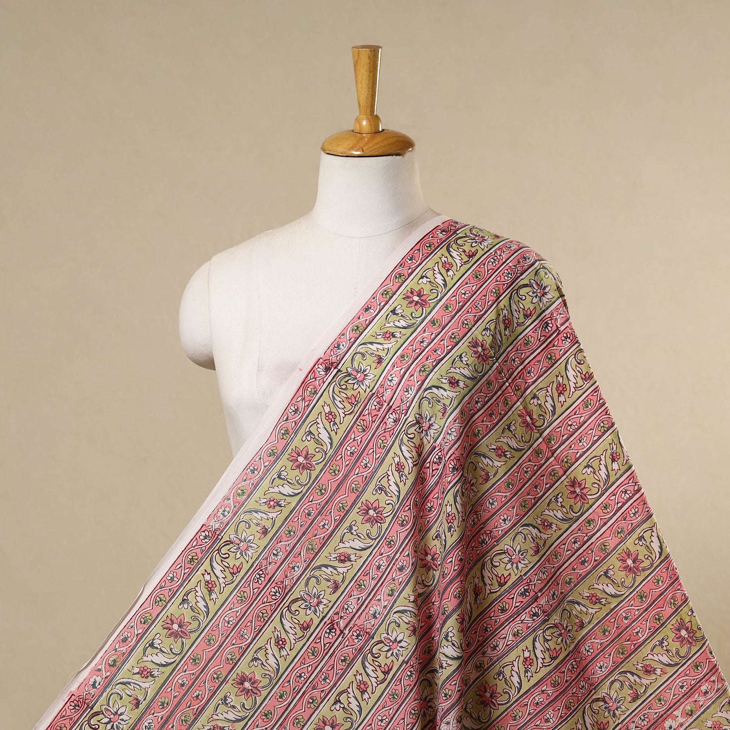 Pink - cotton sanganeri fabric 22 - handcrafted