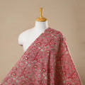  Pink Block Print Cotton Sanganeri Fabric