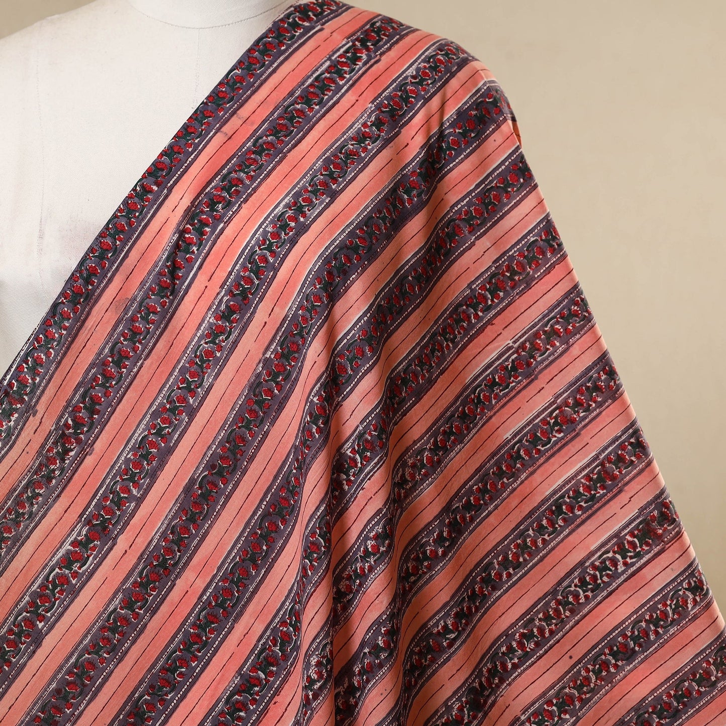 Red - cotton sanganeri fabric 31 - handcrafted