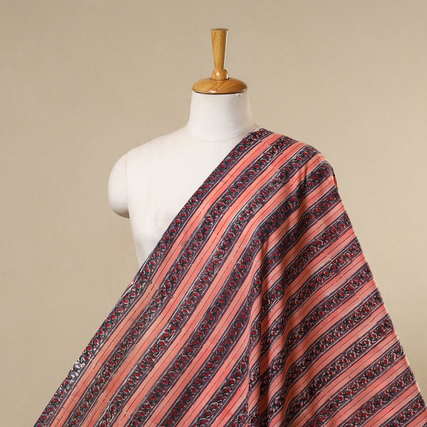 Red - cotton sanganeri fabric 31 - handcrafted