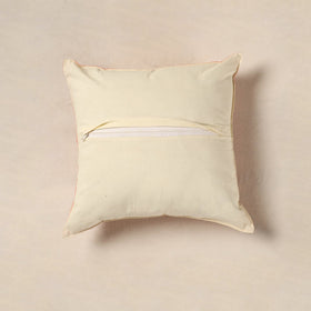 Pink - cotton sanganeri floral cushion cover (16 x 16 in)