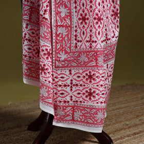 Cotton sanganeri floral dupatta 21 - handcrafted