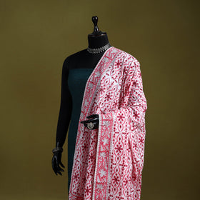 Cotton sanganeri floral dupatta 21 - handcrafted