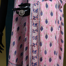 Cotton sanganeri floral dupatta 26 - handcrafted