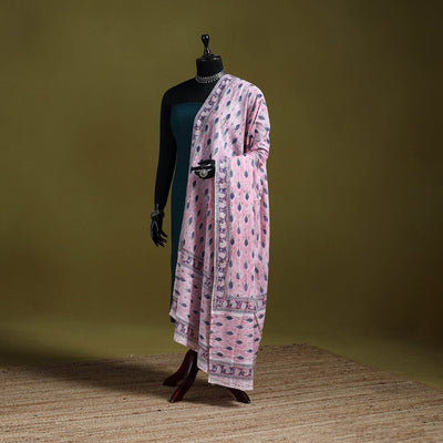 Cotton sanganeri floral dupatta 26 - handcrafted
