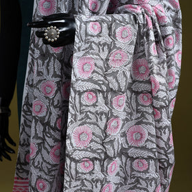 Cotton sanganeri floral dupatta 34 - handcrafted