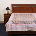 Pink - cotton single sanganeri bed sheet (90 x 60 in) 42