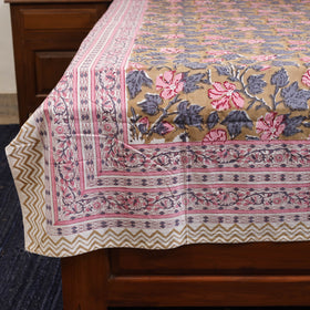 Pink - cotton single sanganeri bed sheet (90 x 60 in) 42