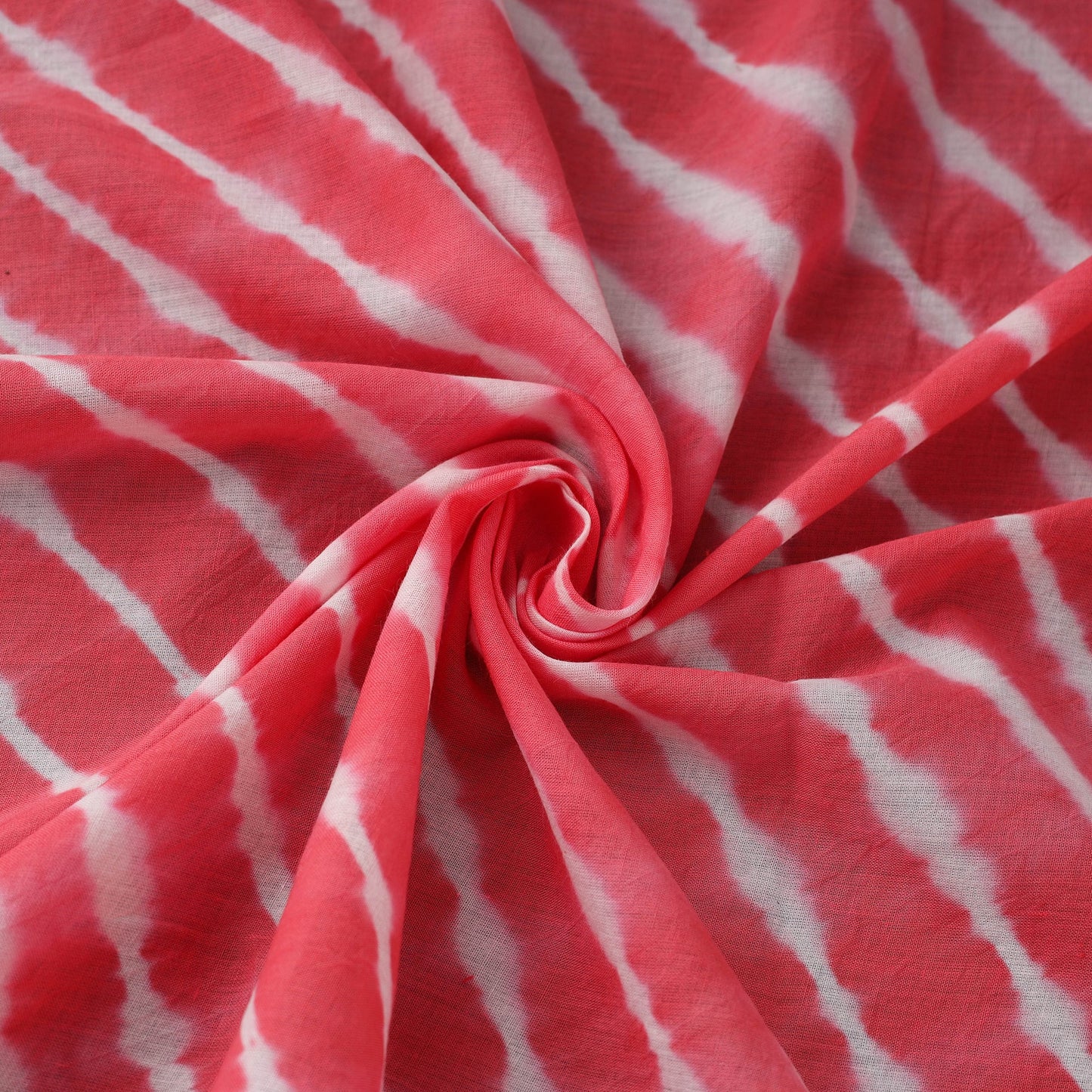 Pink Handloom Cotton Tie-Dye Leheriya Fabric