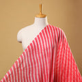Pink Handloom Cotton Tie-Dye Leheriya Fabric