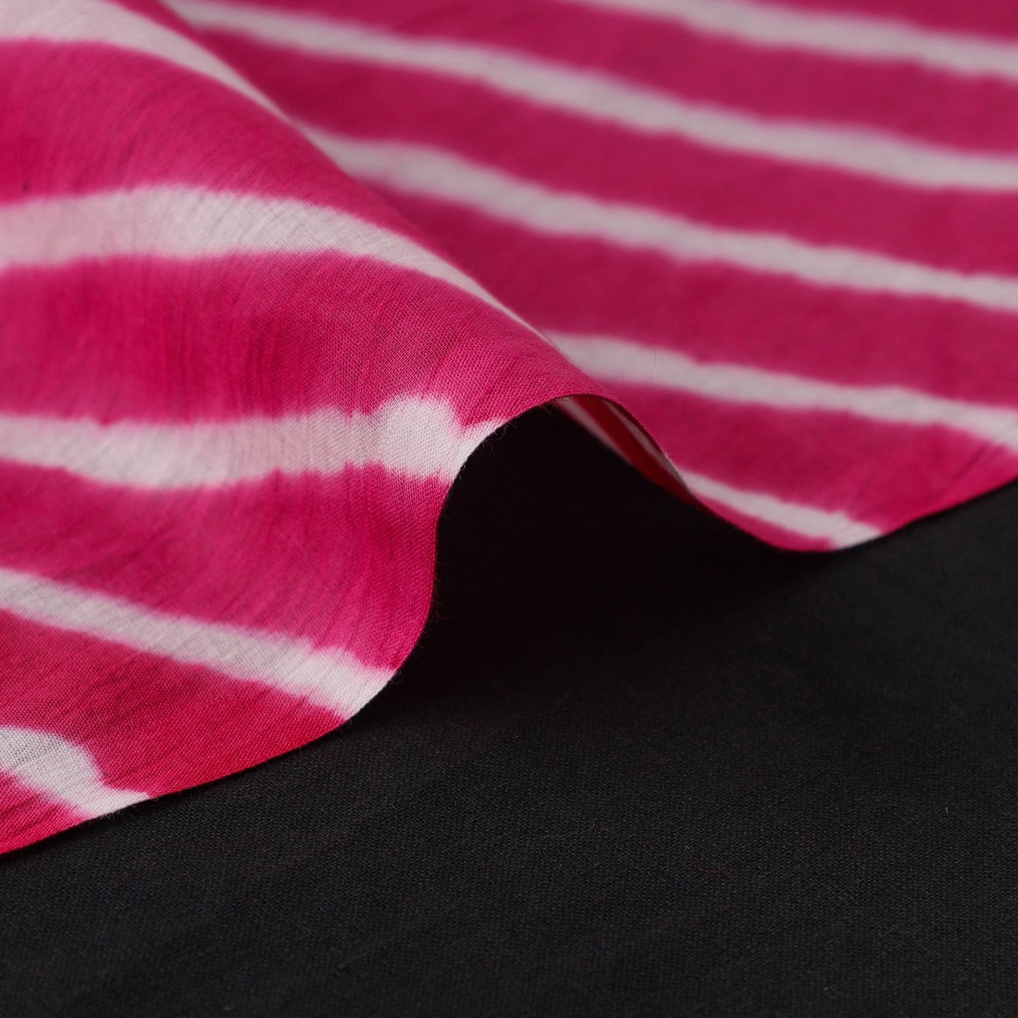 Pink Handloom Cotton Tie-Dye Leheriya Fabric