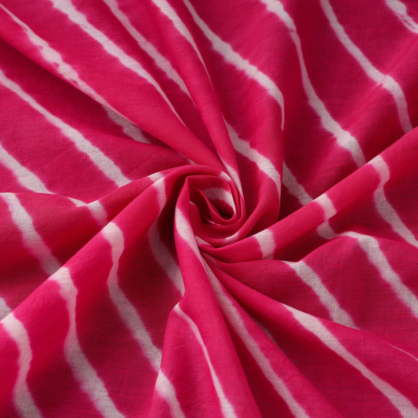 Pink Handloom Cotton Tie-Dye Leheriya Fabric