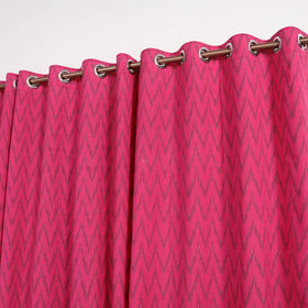 Pink - cotton window pochampally ikat curtain (5 x 3 feet)