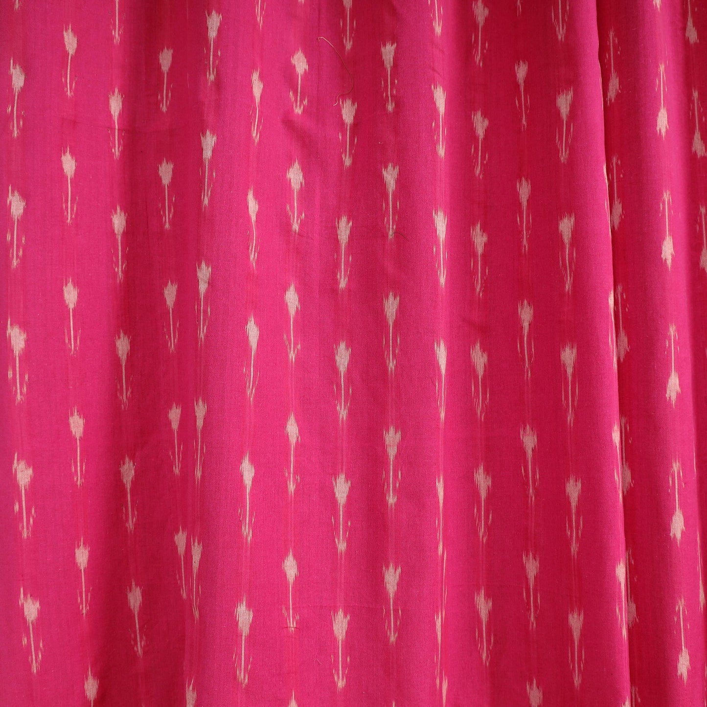 Pink - cotton window pochampally ikat curtain (5 x 3 feet)