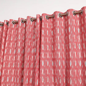 Pink - cotton window pochampally ikat curtain (5 x 3 feet)