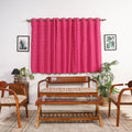 Pink - cotton window pochampally ikat curtain (5 x 3 feet)