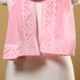  Cut Work Cotton Pink Barmer Applique Stole