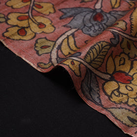 Pink - desi tussar silk handpainted srikalahasti pen