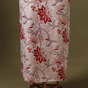 Pink Designer! Block Print Cotton Dress Material with Jewellery Set 