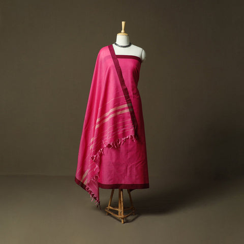 Dharwad cotton 3pc unstitched dress material with border