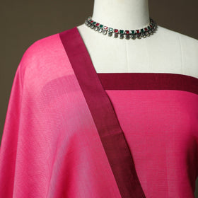 Dharwad cotton 3pc unstitched dress material with border