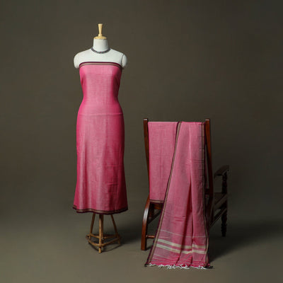 Dharwad cotton 3pc unstitched dress material with border 16
