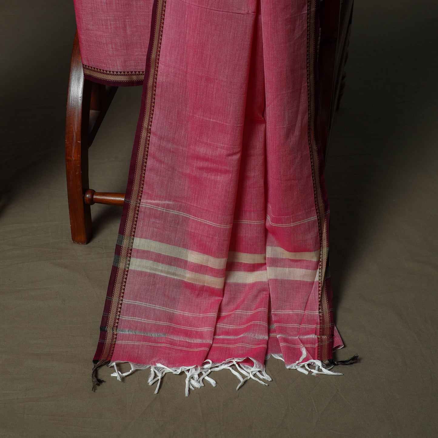 Dharwad cotton 3pc unstitched dress material with border 16