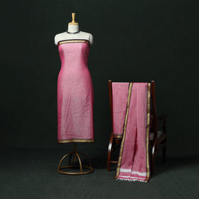 Dharwad cotton 3pc unstitched dress material with thread