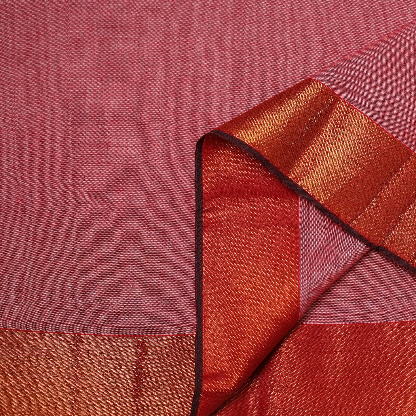 Dharwad cotton fabric with border 09 - handcrafted