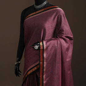 Dharwad cotton saree with border 20 - handcrafted