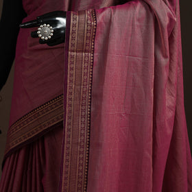 Dharwad cotton saree with border 39 - handcrafted