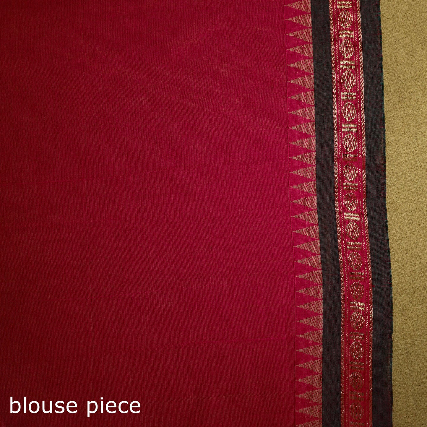 Pink - dharwad cotton saree with border 45 - handcrafted