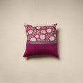 Dharwad & sanganeri patch cotton cushion cover 01