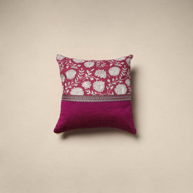 Dharwad & sanganeri patch cotton cushion cover 01