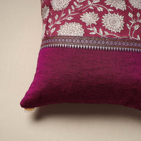 Dharwad & sanganeri patch cotton cushion cover 01