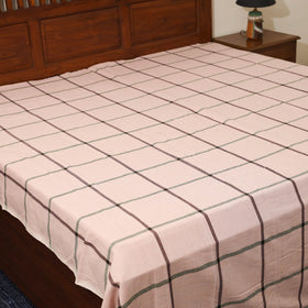 Pink - double handloom cotton bed sheet (108 x 90 in) 06